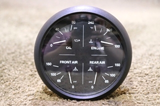 USED FREIGHTLINER W22-00013-001 4 IN 1 OIL / ENGINE / FRONT / REAR DASH GAUGE