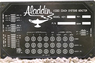 USED RV 38040109 ALADDIN VIDEO COACH SYSTEMS MONITOR MOTORHOME PARTS FOR SALE
