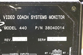 USED MOTORHOME 38040014 ALADDIN VIDEO COACH SYSTEMS MONITOR RV PARTS FOR SALE