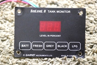USED RV SEELEVEL II TANK MONITOR 709-01783 BY GARNET INSTRUMENTS MOTORHOME PARTS FOR SALE