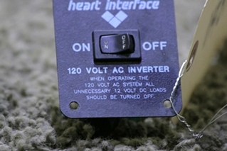 USED HEART INTERFACE 120 VOLT AC INVERTER RV/MOTORHOME PART FOR SALE