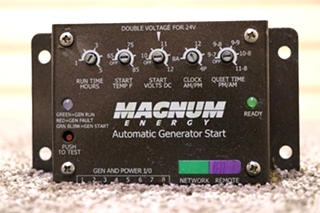 USED MAGNUM ENERGY AUTOMATIC GENERATOR START MOTORHOME PARTS FOR SALE