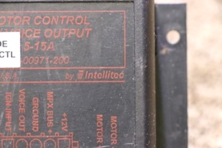 USED 00-00971-200 MOTOR CONTROL WITH VOICE OUTPUT BY INTELLITEC RV PARTS FOR SALE