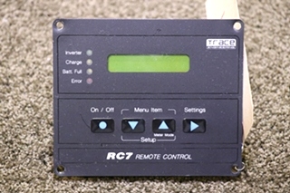 USED TRACE ENGINEERING RC7 REMOTE CONTROL PANEL MOTORHOME PARTS FOR SALE
