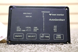 USED HEART INTERFACE AUTOGENSTART REMOTE PANEL 84-2057-02 RV PARTS FOR SALE