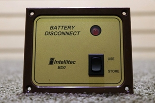 USED BATTERY DISCONNECT BD0 SWITCH PANEL BY INTELLITEC 01-00066-000 RV PARTS FOR SALE