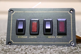 USED RV STORAGE LIGHTS / WATER PUMP SWITCH PANEL FOR SALE