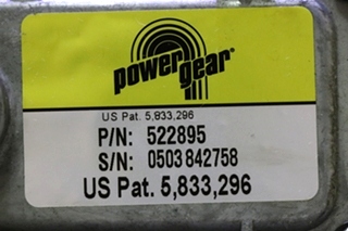 USED POWER GEAR 522895 SLIDE OUT RV/MOTORHOME PARTS FOR SALE