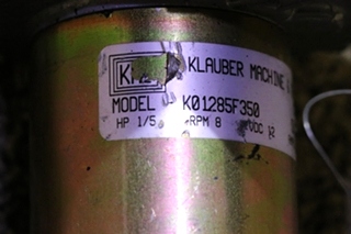 USED RV KLAUBER SLIDE OUT MOTOR K01285F350 FOR SALE