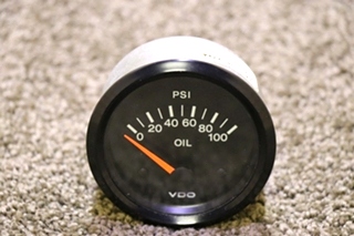 USED 1 221 005 272A OIL PRESSURE DASH GAUGE MOTORHOME PARTS FOR SALE