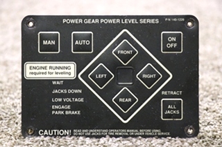 USED POWER GEAR POWER LEVEL SERIES 140-1226 TOUCH PAD RV PARTS FOR SALE