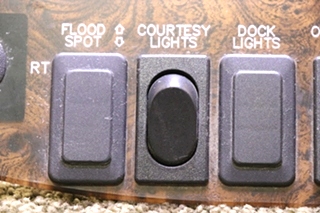 USED RV/MOTORHOME EIGHT DASH SWITCH PANE FOR SALE