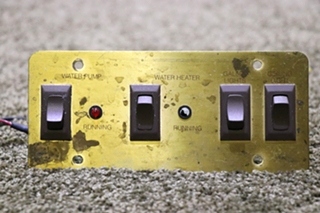USED MOTORHOME GOLD & BROWN 4 SWITCH PANEL FOR SALE