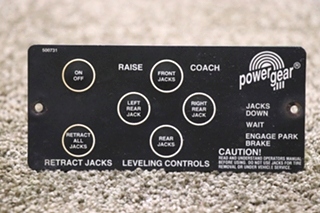 USED POWER GEAR LEVELING CONTROLS 500731 TOUCH PAD MOTORHOME PARTS FOR SALE