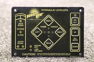 USED POWER GEAR 500249 HYDRAULIC LEVELERS TOUCH PAD RV/MOTORHOME PARTS FOR SALE