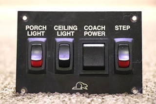 USED RV BEAVER FOUR SWITCH PANEL FOR SALE