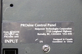 USED RV PROSINE INVERTER CHARGER CONTROL PANEL FOR SALE