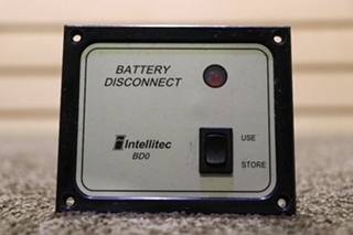 USED RV INTELLITEC BATTERY DISCONNECT BD0 SWITCH PANEL 01-00066-004 FOR SALE