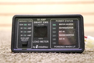 USED RV/MOTORHOME 50 AMP SMART EMS BY INTELLITEC DISPLAY PANEL 00-00903-150 FOR SALE