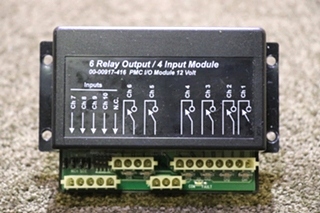 USED 6 RELAY OUTPUT / 4 INPUT MODULE 00-00917-416 PMC I/O MODULE BY INTELLITEC RV PARTS FOR SALE