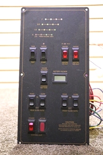 USED MOTORHOME TANK MONITOR PANEL WITH SWITCHES FOR SALE