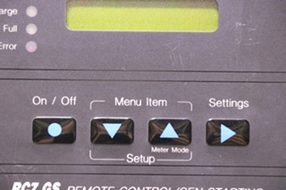 USED MOTORHOME TRACE ENGINEERING RC7 GS REMOTE CONTROL / GEN STARTING PANEL FOR SALE