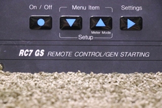 USED MOTORHOME TRACE ENGINEERING RC7 GS REMOTE CONTROL / GEN STARTING PANEL FOR SALE
