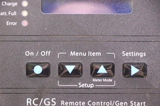 USED XANTREX RC/GS REMOTE CONTROL / GEN START PANEL RV PARTS FOR SALE