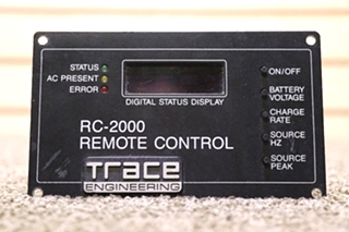 USED TRACE ENGINEERING RC-2000 REMOTE CONTROL MOTORHOME PARTS FOR SALE