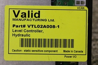 USED MOTORHOME VALID VTL02A008-1 POWER GEAR LEVEL CONTROLLER TOUCH PAD FOR SALE