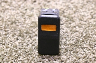 USED BLACK ROCKER DASH SWITCH WITH AMBER LIGHT RV/MOTORHOME PARTS FOR SALE
