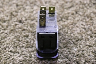 USED BLACK ROCKER DASH SWITCH WITH AMBER LIGHT RV/MOTORHOME PARTS FOR SALE