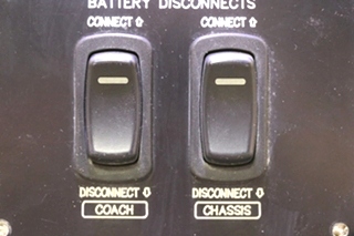 USED MOTORHOME BATTERY DISCONNECT SWITCH PANEL FOR SALE