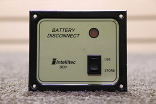 USED MOTORHOME BD0 INTELLITEC BATTERY DISCONNECT 01-00066-004 SWITCH PANEL FOR SALE