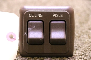 USED RV CEILING / AISLE LIGHT SWITCH PANEL FOR SALE