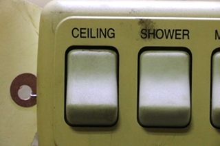USED CEILING / SHOWER / MAKEUP TRIPLE LIGHT SWITCH PANEL RV PARTS FOR SALE