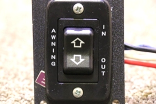USED AWNING IN / OUT ROCKER SWITCH PANEL RV/MOTORHOME PARTS FOR SALE