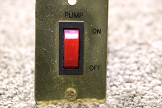 USED RV/MOTORHOME PUMP ON / OFF SWITCH PANEL FOR SALE
