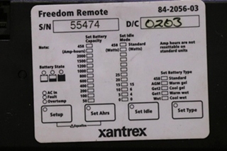 USED XANTREX FREEDOM REMOTE 84-2056-03 RV PARTS FOR SALE