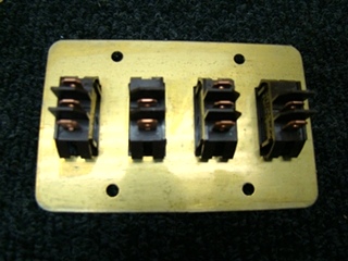 NEW/OLD STOCK RV/MOTORHOME SIGMA 4 WAY GOLD/BROWN LIGHT PLATE SWITCH P/N: 4.128.745 PRICE:$58.00 