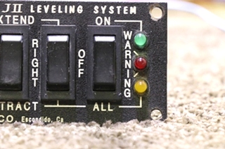 USED RV RVA JII LEVELING SYSTEM SWITCH PANEL FOR SALE