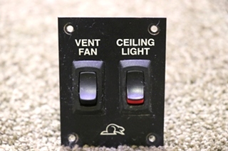 USED VENT FAN / CEILING LIGHT BEAVER SWITCH PANEL MOTORHOME PARTS FOR SALE