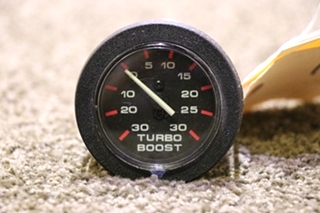 USED TURBO BOOST 10411 TELELFEX DASH GAUGE RV/MOTORHOME PARTS FOR SALE