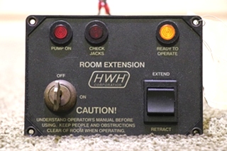 USED HWH AP18932 ROOM EXTENSION SWITCH PANEL WITH KEY MOTORHOME PARTS FOR SALE