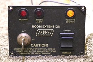 USED HWH AP18932 ROOM EXTENSION SWITCH PANEL WITH KEY MOTORHOME PARTS FOR SALE