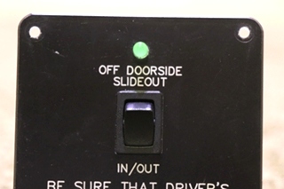 USED NM01378 OFF DOORSIDE SLIDE OUT IN/OUT SWITCH PANEL RV/MOTORHOME PARTS FOR SALE