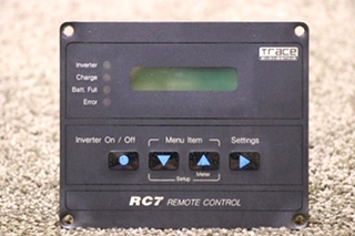 USED TRACE ENGINEERING RC7 REMOTE CONTROL RV/MOTORHOME PARTS FOR SALE