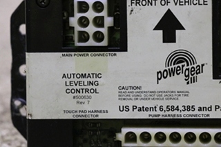 USED RV/MOTORHOME POWER GEAR 500630 AUTOMATIC LEVELING CONTROL MODULE FOR SALE