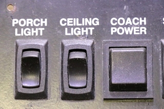 USED RV BEAVER PORCH LIGHT / CEILING LIGHT / COACH POWER / STEP SWITCH PANEL FOR SALE