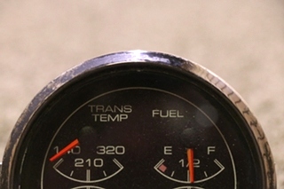 USED RV/MOTORHOME 4 IN 1 TRANS TEMP / FUEL / WATER TEMP / VOLTS DASH GAUGE FOR SALE